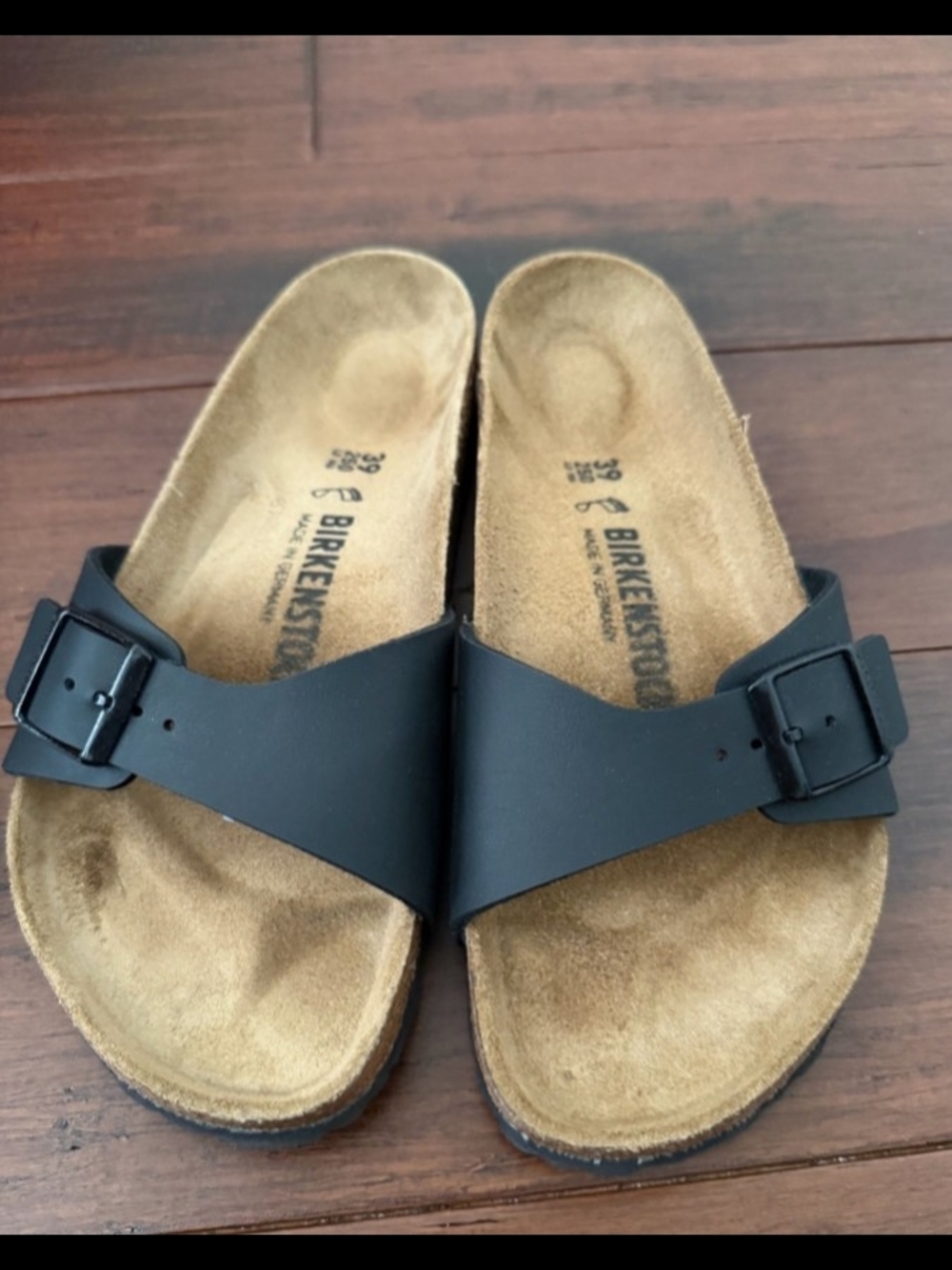 Birkenstock Black Single-Strap Madrid Sandals